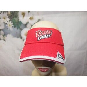 Coors Light Golf Tennis Sun Visor RARE Color Style Red & Gray Unisex Adult